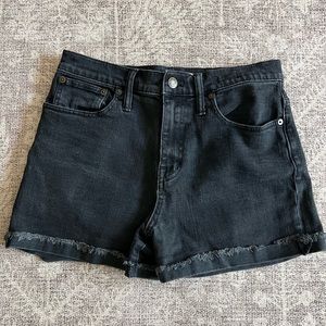 Madewell Black Denim Shorts